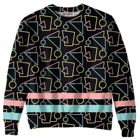 Men's 80s Bars Long Sleeve Graphic Sweatshirt | Up to 2XL