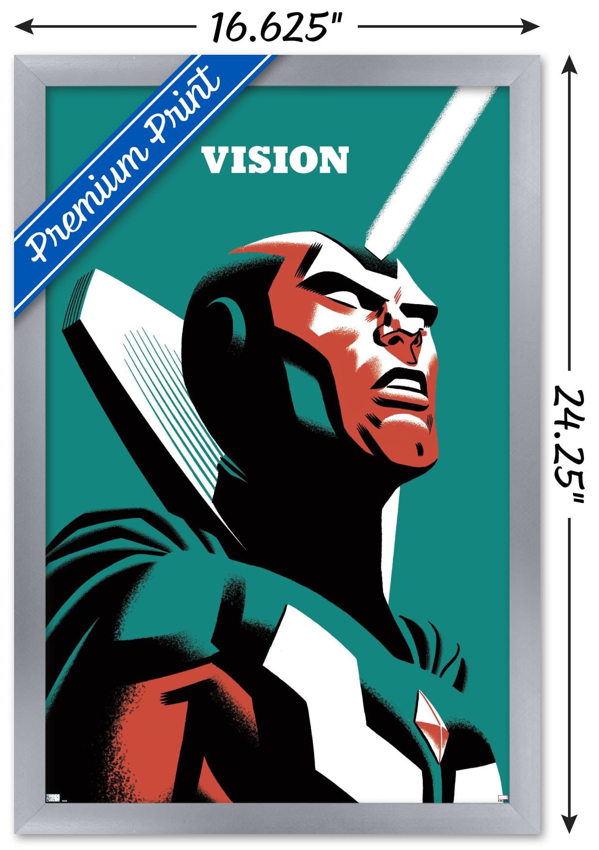 Marvel Comics - Vision - Vision #4 Wall Poster, 14.725" x 22.375", Framed