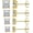 B-Yellow Gold-3-6MM, variant on 4-Pair 316L Stainless Steel Earring Set, 3-6mm Hypoallergenic Princess Cut Cubic Zirconia Square Stud Earrings, Suitable for Men and Women