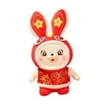 thumbnail image 2 of Juguete de peluche de conejo de año Nuevo creativo, muñeco de peluche suave con relleno de animales, adorno de escritorio, cojín de sofá para vacacion 55cm Hugo Muñeco de peluche, 2 of 9