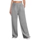 thumbnail image 2 of Pantalones de mujer cintura alta elásticos Color puro cordón bolsillos sueltos deportes pierna ancha tobillo atado pantalones de mujer, 2 of 6
