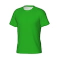 thumbnail image 3 of Yiaed Green Print Mens Short Sleeve Tight Fit T-Shirt, Crewneck Casual Tee-3X-Large, 3 of 5