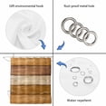 thumbnail image 3 of Polyester Fabric Farmhouse Yellow Brown Shower Curtain, Vintage Wooden Striped Waterproof Bathtub Curtain Bathroom Decor Set with Hooks 72 x 84 Inches, 3 of 6