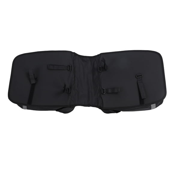Double Side Saddle Bag, Reflective Strips Black Bike Rear Bag Lightweight for Night Cycling