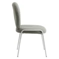 thumbnail image 5 of LeisureMod Celestial Modern Boucle Dining Chairs – Upholstered Accent Side Chairs with White Powder-Coated Iron Frame for Dining Room, Living Room, or Bedroom Set of 2, 5 of 8