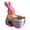 Multicolor, variant on Bunny Ornament Easter Baskets, Plastic Easter Basket With Figurine Design, Durable Baskets For Shelf Decor or Small Trinkets Storage