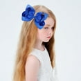 thumbnail image 5 of 2PCS 6" Big Hand-made Grosgrain Ribbon Solid Color Hair Bows Alligator Clips Hair Accessories for Little Teen Toddler Girls Kids, 5 of 6