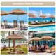 thumbnail image 3 of 6 Ft Thatched Tiki Umbrella Hawaiian Style Sun Shade UV30+ Protection 2 Packs, 3 of 9