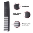 thumbnail image 3 of Peine de plástico negro clásico para el cabello, peine de bolsillo para barba y bigote para hombres, a granel para peluquería, cuidado y peinado., 3 of 5
