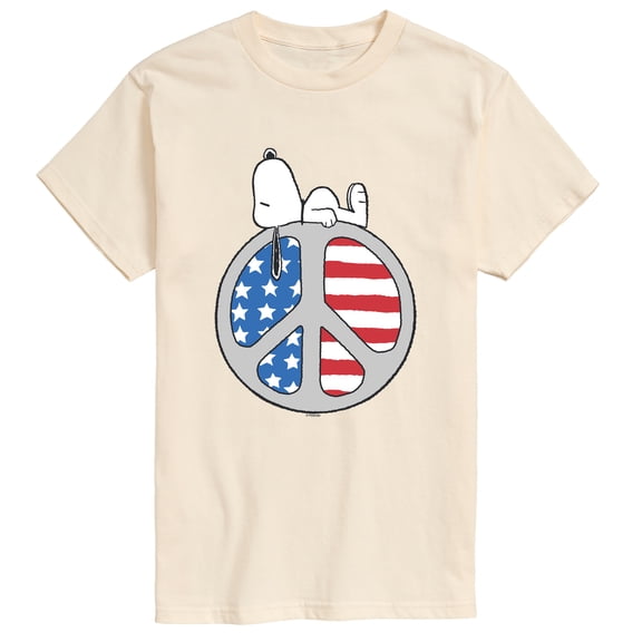 Peanuts - Snoopy Chill Peace Flag - Men's Short Sleeve Graphic T-Shirt