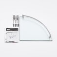 thumbnail image 5 of KES Brushed 7MM-Thick Tempered Glass Floating Corner Shelf for Bathroom Wall Mounted, 5 of 12