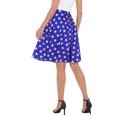 thumbnail image 3 of HDE Skirts for Women - Midi Skirt Skater Skirt Knee Length High Waist Fun Prints Blue & White Stars XL, 3 of 6