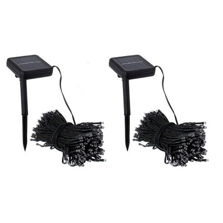 Led Solar String Lights Outdoor Pack of 2 Kanstar 100 LED 39FT White Outdoor Solar String lights for Garden Wedding Party Lamps ()