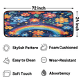 thumbnail image 2 of CURLYOOT Rainbow Floral Runner Rug 2'x6' Washable Kitchen Runner Rug Indoor Non Slip Laundry Rugs Starry Sky Floor Carpet for Hallway Kitchen Entryway Bedroom Living Room, 2 of 9