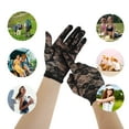 thumbnail image 4 of Unique Bargains 1 Pair Sunblock Mittens Flower Hollow Sun Block Driving Gloves for Women Black, 4 of 5