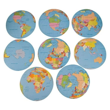 Jumbo Globe Cutouts - Educational - 8 Pieces