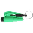 thumbnail image 1 of 1PC Emergency Keychain Ring Car Escape Tool, 2-in-1 Portable Seat Belt Cutter and Window Glass Breaker, Car Escape Tool for Land and Underwater (Green), 1 of 3