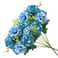 thumbnail image 4 of Ramo de flores artificiales hogar hotel tela de seda decoración floral fiesta de boda flor falsa, azul 2 piezas Methold ZHF0579-05, 4 of 6