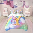 thumbnail image 2 of Erosebridal Initial A to Z Letter Bedding Full Size, Monogrammed Y Bed Set, Unicorn Reversible Bedding Sets Full Size, Microfiber Bedroom Decor, 7pcs, 2 of 6