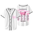 thumbnail image 1 of Omar Courtz Primera Musa Tour Veste de Baseball Tee Été Unisexe Col en V Manches Courtes T-Shirts, Style 6,TP, 1 of 6
