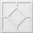 thumbnail image 1 of Ekena Millwork CMP20EY 20 in. OD x 7 in. Square Embry Architectural Grade PVC Contemporary Ceiling Medallion, 1 of 1