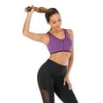 thumbnail image 2 of Zip Front Sports Bra Wireless Post-Surgery Bra Active Yoga Sports Bras with Removable Pads for Women, 2 of 7
