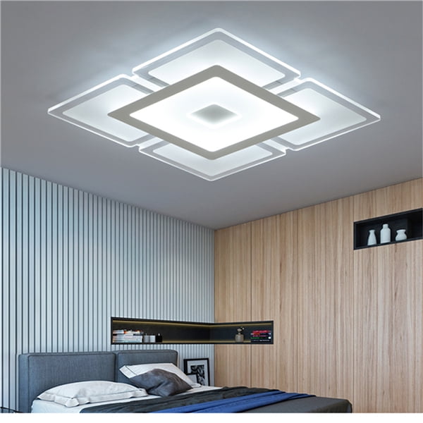 Acrylic LED Ceiling Light Home Lamp Modern Elegant Living Room Bedroom Square