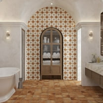 Faenza 8x8 White Terracotta Porcelain Square Motif Wall and Floor Tile (6.46 sq ft/case) - 15 Pack