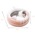 thumbnail image 2 of Cama para gatos con cueva para gatos, tienda de campaña lavable para gatos y perros, cama para perros de invierno, nido para mascotas para gatos, gatitos, cachorros, cómodo cojín para gatos con base, 2 of 5