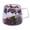 Red, variant on Double Wall Glass Coffee Mug with Handle, Insulated Clear Floral Tea Cup, Borosilicate Glass Beverage Cup for Coffee, Tea, Milk, Juice, and Daily Drinkware(Red,200ML / 6.8Oz)