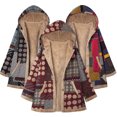 thumbnail image 3 of Abrigo de talla grande para mujer Abrigo con capucha y forro de piel sintética mullida Chaqueta de i Abody Extragrande, 3 of 7