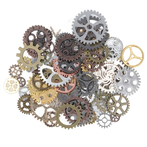 Steam Punk Gears, Vintage Metal Colour Mixture Metal Steampunk Gears  For Halloween Decoration For Role Play