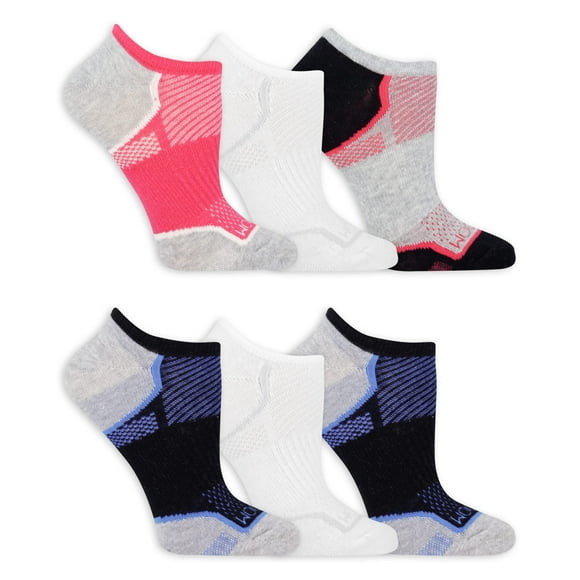 Calcetas invisibles ligeras Fruit of the Loom CoolZone para mujer, paquete de 6
