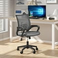 thumbnail image 2 of Wubio Office Chair, Ergonomic Mid-Back Mesh Desk Chair with Lumbar Support, Adjustable Swivel Rolling Design, Comfy Armrest for Work, Study, Gaming, Vanity (Light Gray, Double Chair), 2 of 10