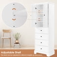 thumbnail image 4 of DEALTOPS Tall Storage Cabinet with Adjustable Shelves and 4 Drawers, White, 4 of 8