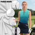 thumbnail image 6 of KEIAHUAN Blue Women's Golf Sleeveless Shirt Comfortable Stretchy Athletic Tank Tops Smooth Casual Tennis Sport Tops Racerback Athletic Wear with 2 Side Pockets, 6 of 7