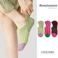 thumbnail image 3 of Breathable Summer No-Show Socks for Women - Embroidery Design & Non-Slip Stay-Up Crew Socks, 3 of 7