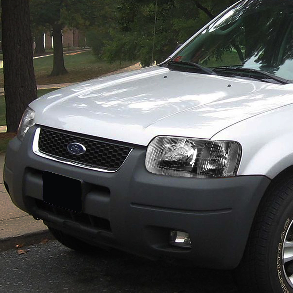For 2001 To 2004 Ford Escape Headlight Black Housing Clear Corner Headlamp 02 03 Left Right Walmart Com Walmart Com