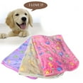 thumbnail image 3 of Billuyoard Alfombra suave y cálida para mascotas, manta polar para cachorros, perros y gatos con estampado de patas pequeñas y grandes, cojín Suministros para perros Marrón XS, 3 of 6