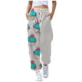 thumbnail image 2 of YDLCAFD Women's Loose Love Cake Digital Print Casual Drawstring Sweatpants, 2 of 4