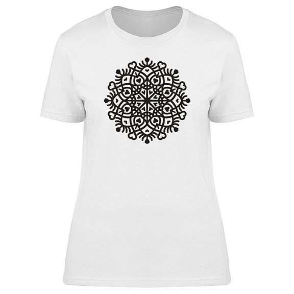 Cute Mandala Heart Doodle T-Shirt Women -Image by Shutterstock, Female 3X-Large