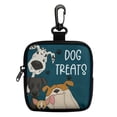 thumbnail image 2 of Portable Dog Training Treat Pouch with Zipper Closure, Lightweight Pet Snack Bag with Carabiner for Walking, Travel Food Storage Carrier for Outdoor Exercise, Cute Dog Prints Design, 2 of 7