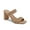 Khaki, variant on Dellytop Womens Backless Square Open Toe Block Strappy Slip On Slide Shoes Braided Heeled Sandals