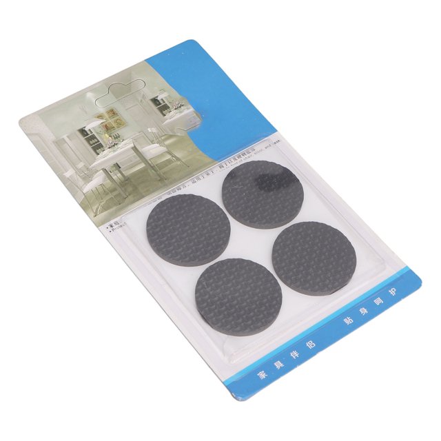 Round Chair Leg Pads, Easy To Cut EVA 40Pcs Prevent Scratches Floor Chair Leg Pads Non Slip Strong Adhesive Edge For Wood Flooring