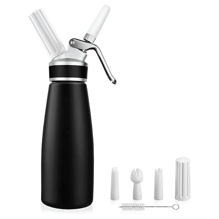 ACDANC Whipped Cream Dispenser Durable Aluminum Foam Whipper 1 Pint 500ml Cream Maker
