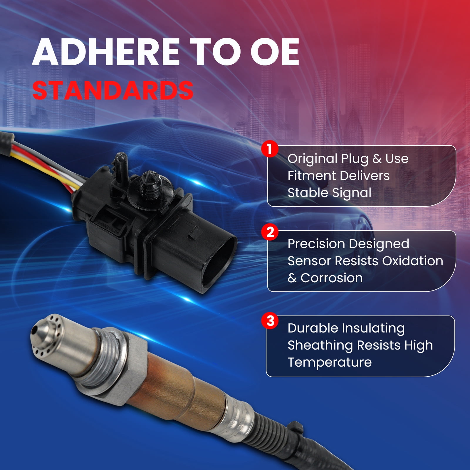 MOCA AUTOPARTS Upstream O2 Oxygen Sensor Fit for 2011-2015 Chevrolet Cruze 1.4L 1.8L & 2011-2015 Ford Escape 2.5L & 2011-2015 Honda Odyssey 3.5L & 2011-2015 Toyota Camry RAV4 2.5L 3.5L