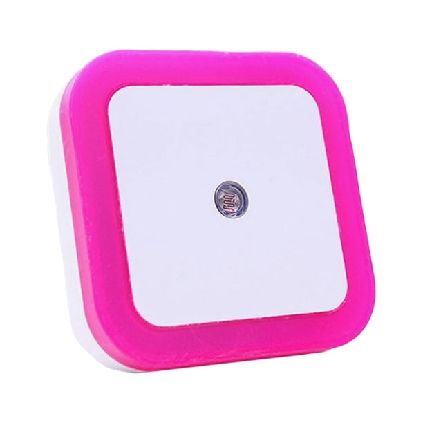 Lámpara LED de control de inducción automática, luz nocturna de pared enchufable, luz nocturna junto a la cama para guardería, habitación de niños, Rojo