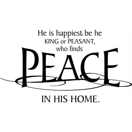 Do It Yourself Wall Decal Sticker Peace In His Home Living Room Size: 14×28 Do It Yourself Wall Decal Sticker Peace In His Home Living Room Size: 14×28