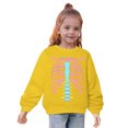 thumbnail image 4 of CLOISE Youth Sweatshirt Girls Boys Halloween Long Sleeve Crew Neck Tops Skull Print Cotton Casual Fashion Fall Winter Clothes Yellow 2-10T, 4 of 8