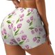 thumbnail image 1 of Fotbe Tulips Flowers Shorts Sin Costuras – Shorts Deportivos de Cintura Alta para Mujer, Elásticos para Gimnasio, Yoga, Running o Ciclismo-Small, 1 of 8